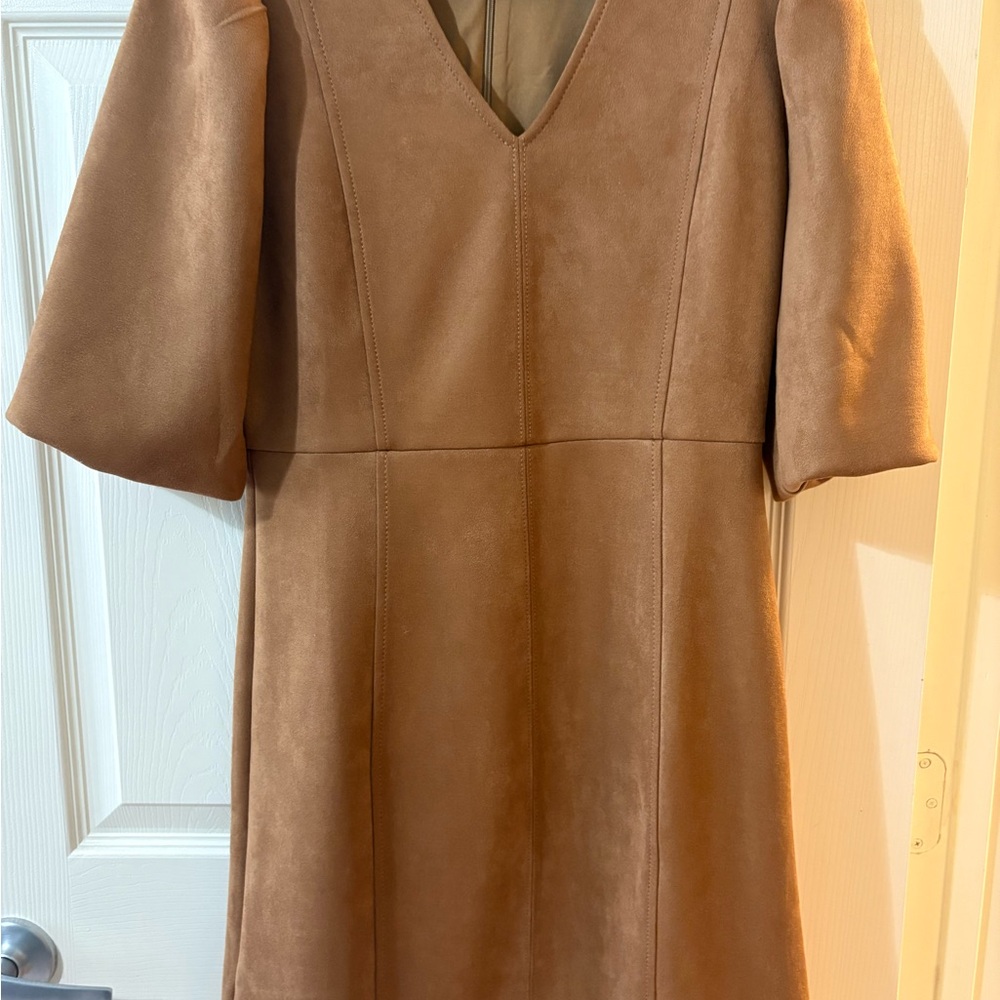 Ann Taylor Brown Suede Dress